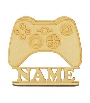 Laser Cut Personalised X-Box Controller Shape on a Stand